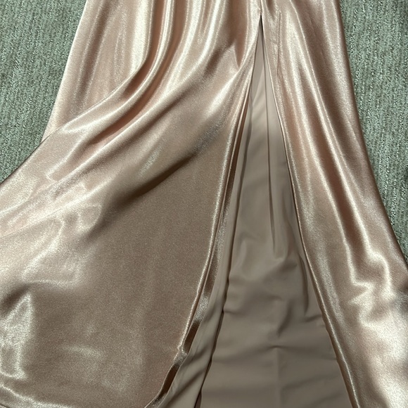 Birdy Grey pink satin maxi dress (bridesmaid), size XS, worn once - Picture 3 of 3
